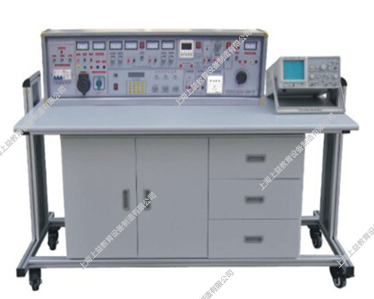 SYTY-181D	通用智能型電工、電子、電拖三合一實驗室成套設(shè)備（帶智能表，元件盒透明）